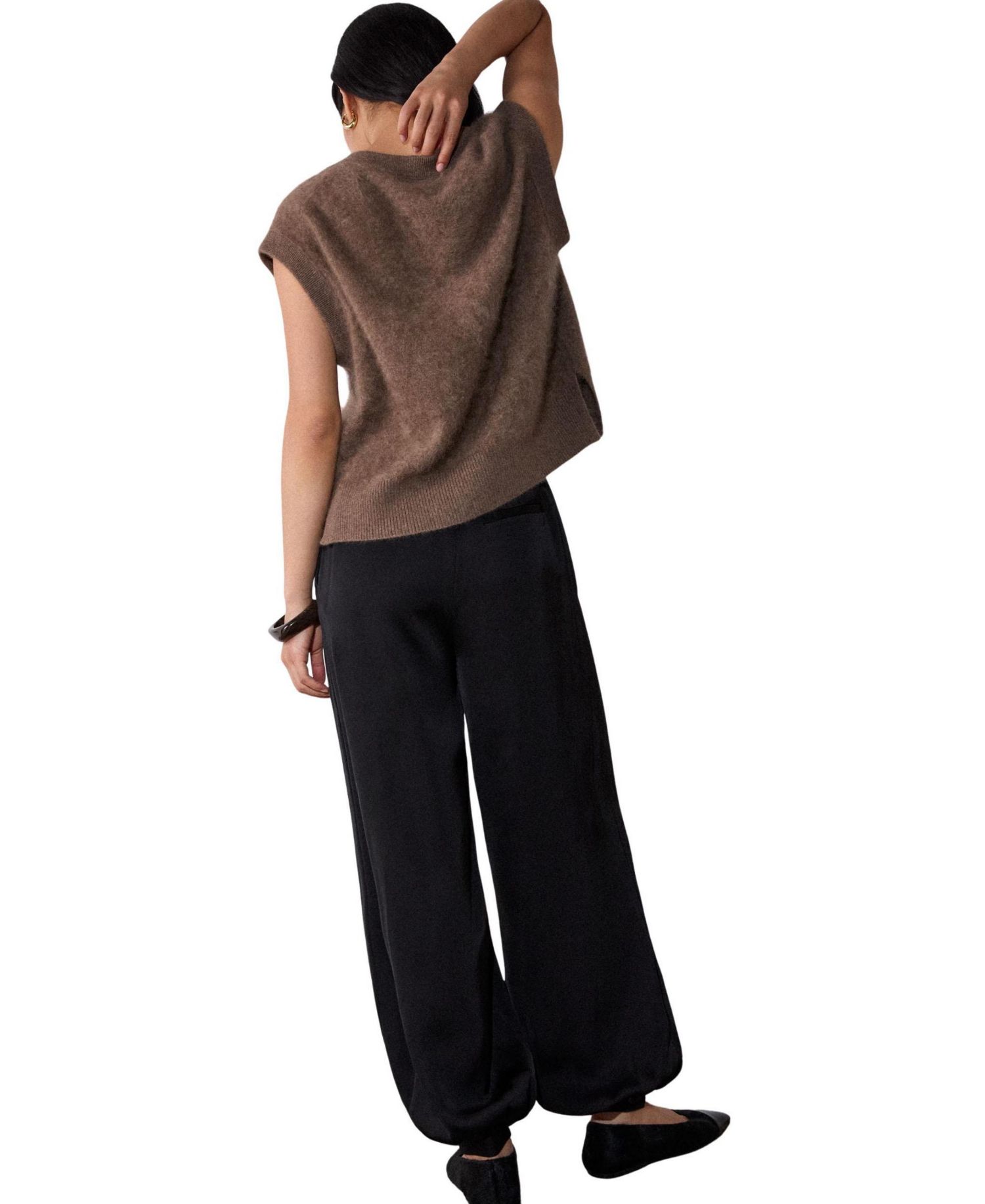 Women's High-Waist Balloon Satin Pants