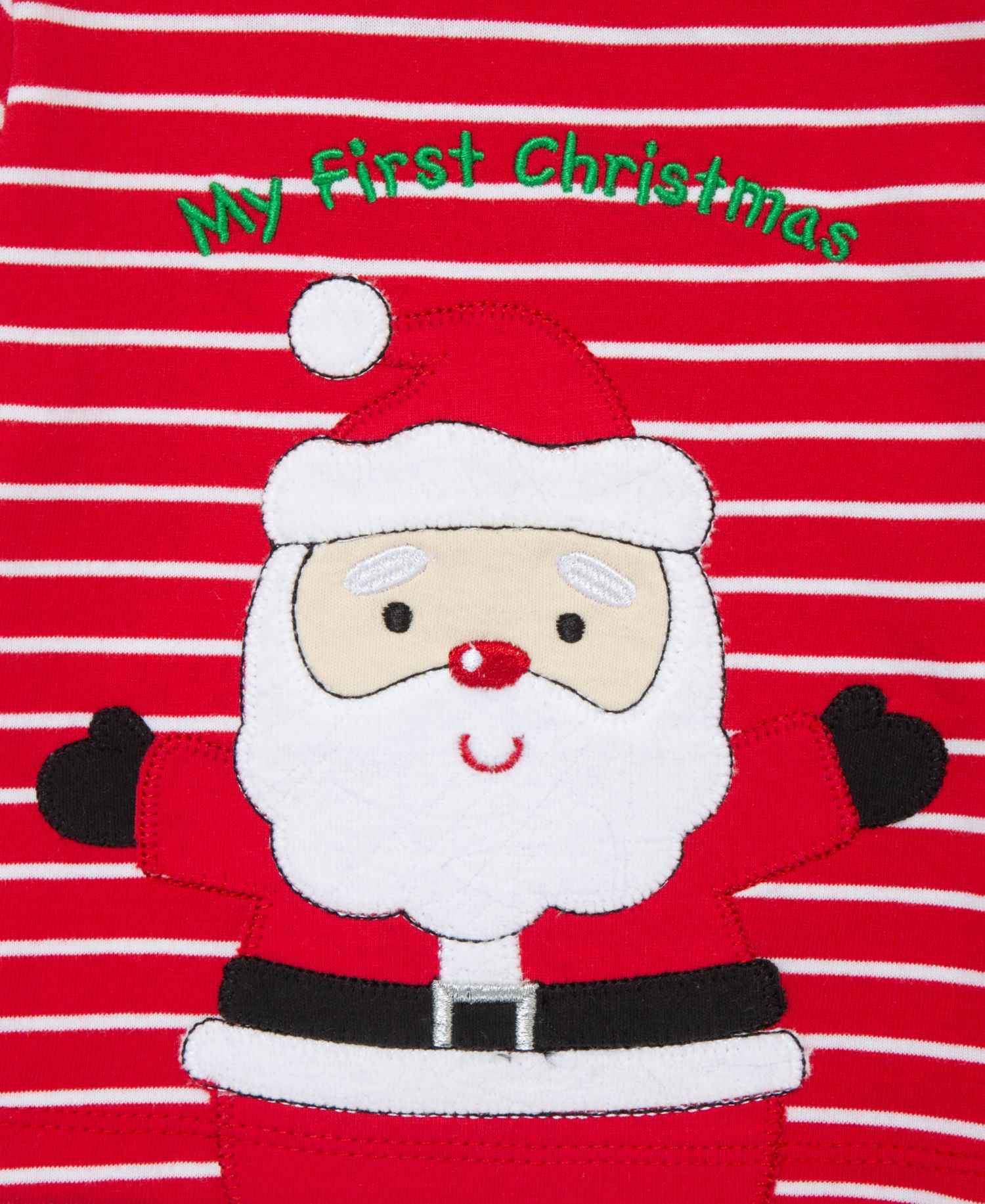 Baby Boys' Santa Stripe Printed Top, Joggers and Hat, 3-Piece Set