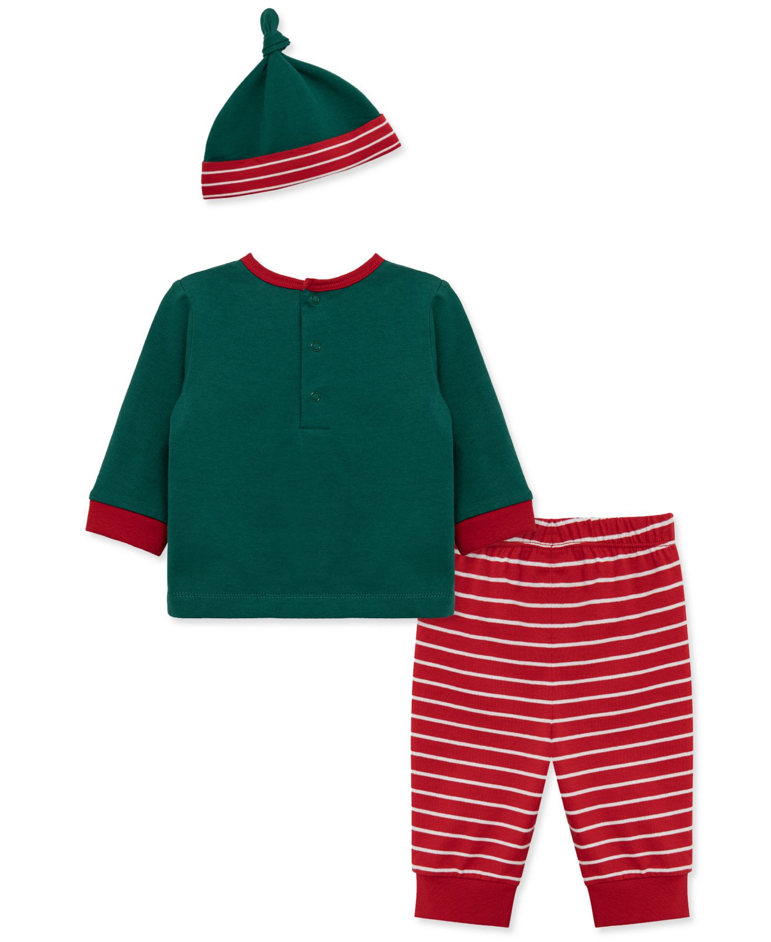 Baby Boys' Santa Bear Top, Joggers and Hat, 3-Piece Set