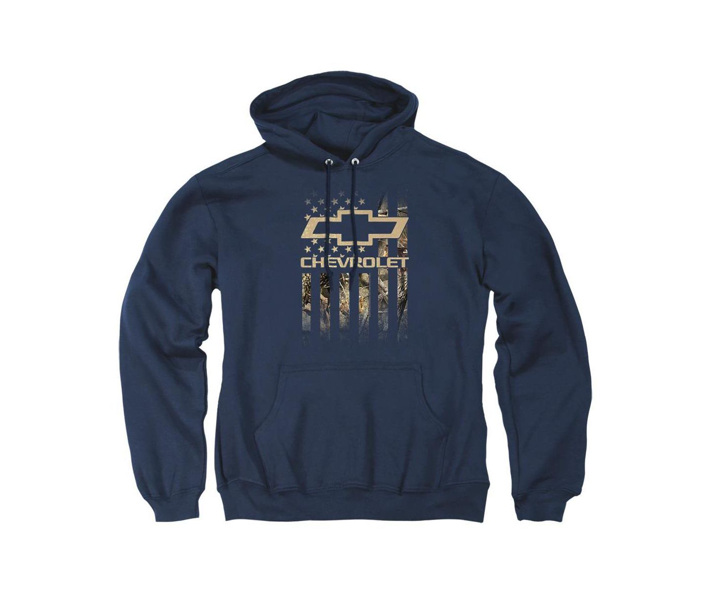 Мужское худи Corvette Chevrolet Camo Flag Graphic Pullover, цвет: Тёмно-синий — фото 1