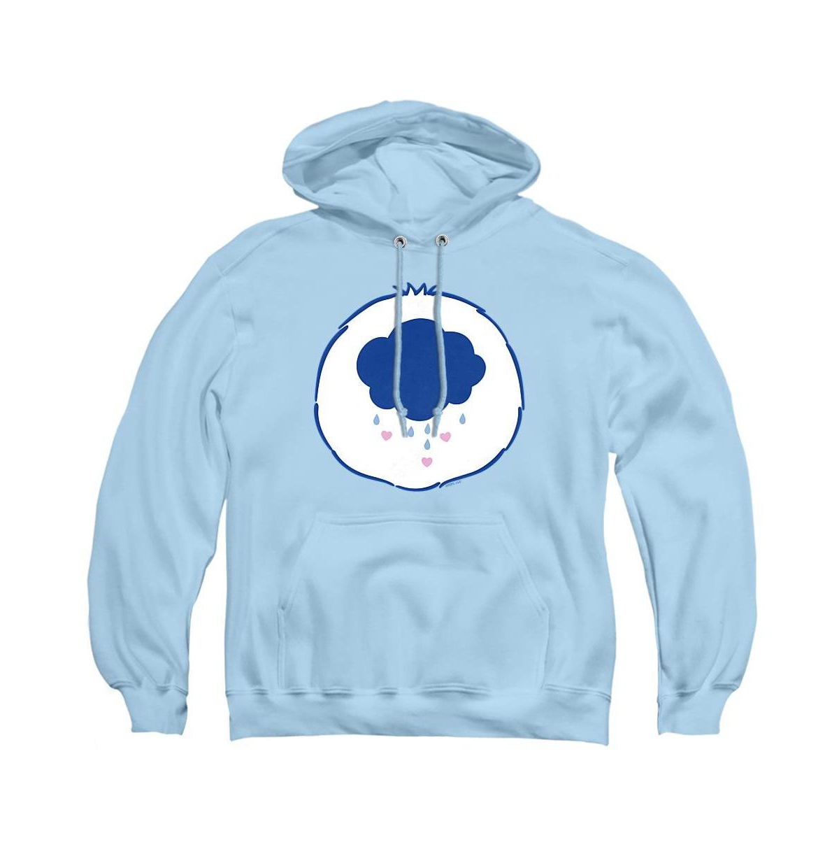 Care Bears Men's Long-Sleeve Graphic Kangaroo-Pocket Grumpy Belly Hoodie - Light blue