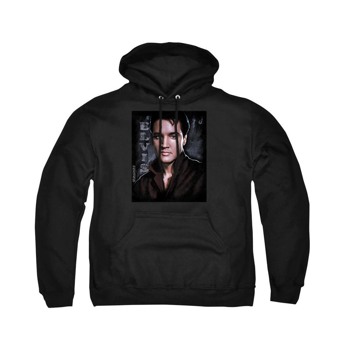ELV287-AFTH-7 Elvis Presley Tough Adult Pullover Hoodie, Black - 4X