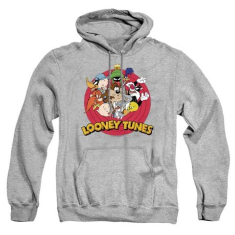 Мужское худи Looney Tunes Smaller Group Pull-Over, цвет: Меланжевый