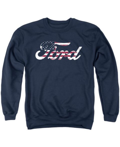 Мужская толстовка Mustang Ford Flag Logo Crewneck, цвет: Тёмно-синий