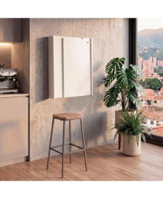 Siena Wall-Mounted Bar Cabinet with Fold-Down Table