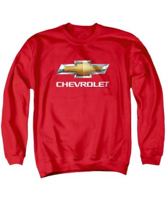Men's Chevrolet Chevy Bowtie Stacked Long-Sleeve Graphic Crewneck Sweatshirt
