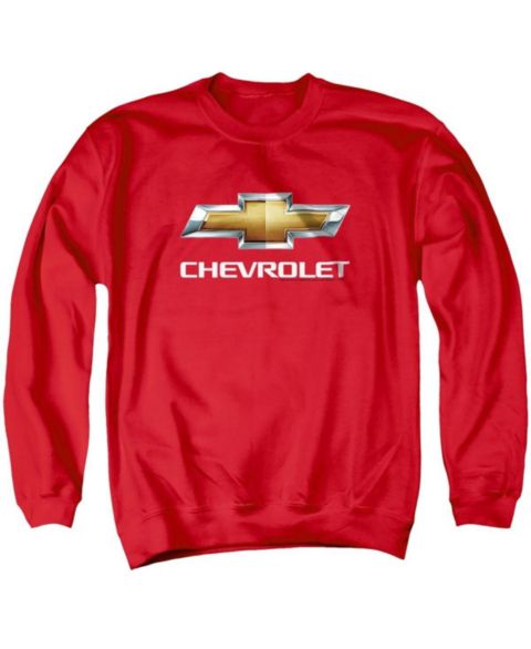 Мужская толстовка Corvette Chevrolet Chevy Bowtie Stacked Long-Sleeve Graphic Crewneck, цвет: Красный