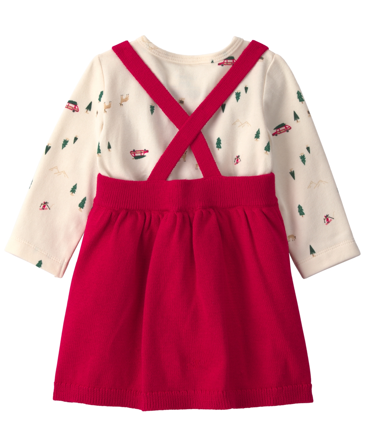 Carter's Baby Girls' Christmas Tree Crewneck T-Shirt, Dress and Tights, 3-Piece Set