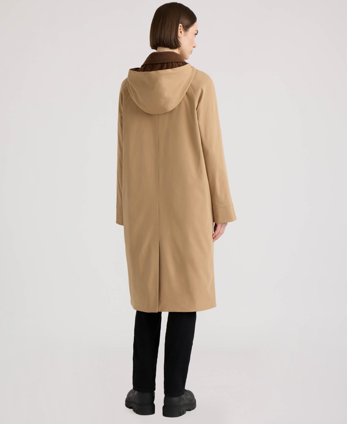 Hunter Women's Daisy Padded Longline Hooded Trench Coat