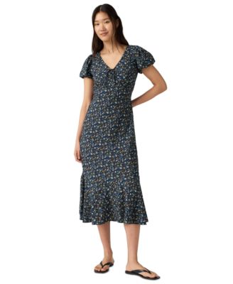 Women's Lira Printed A-Line V-Neck Midi Dress
