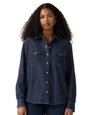 Women's Evans Relaxed Western Long-Sleeve Denim Shirt