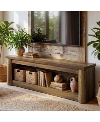 63" TV Stand for TVs up to 75", Rustic Media Console