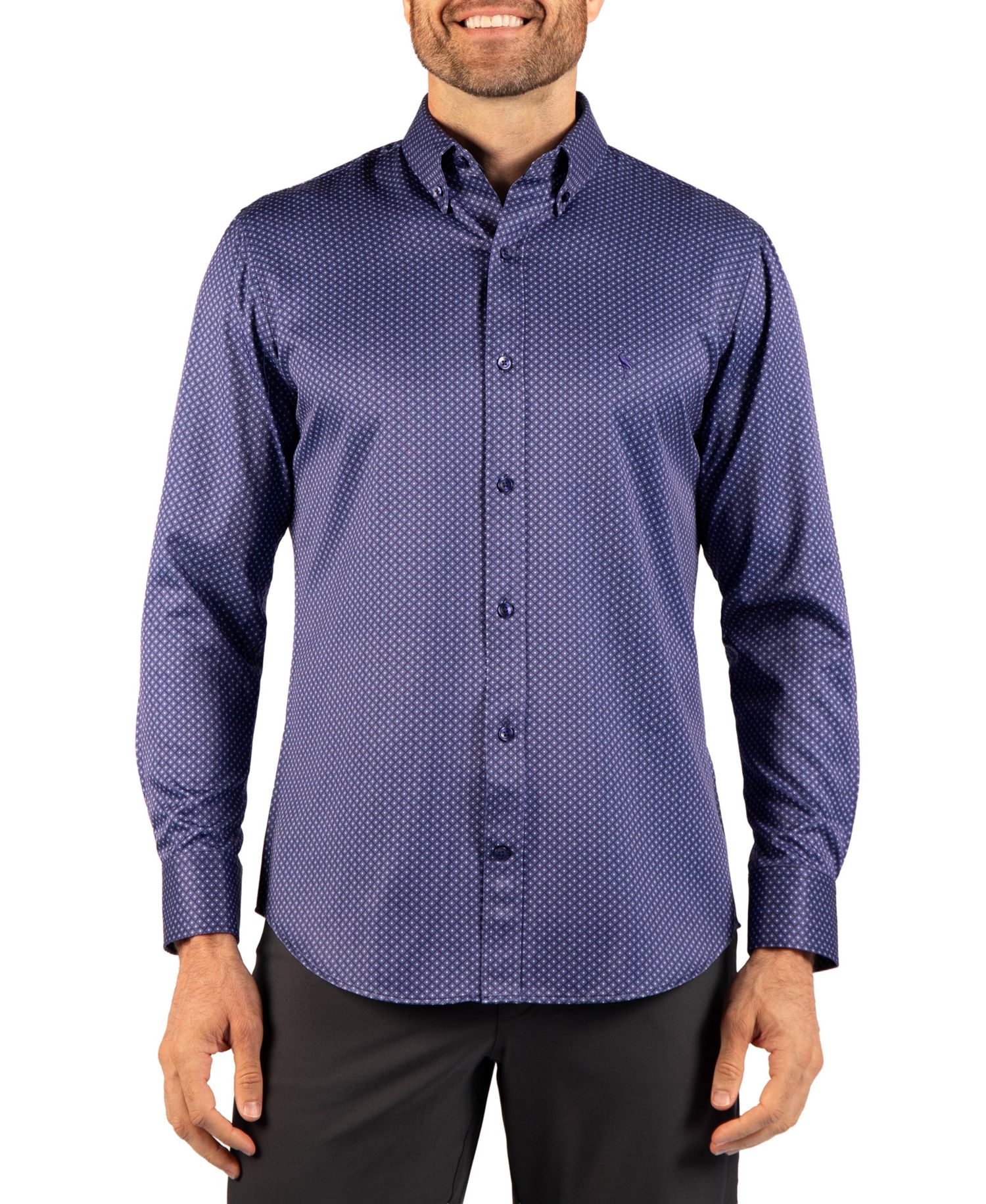 Men's Diamond Printed Performance Shirt