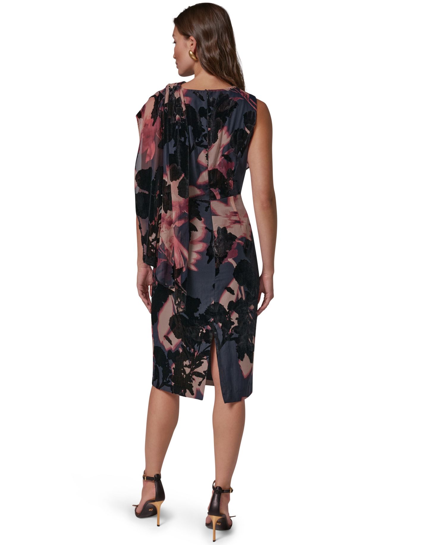 Women's Floral Sheath Sleeveless Dress