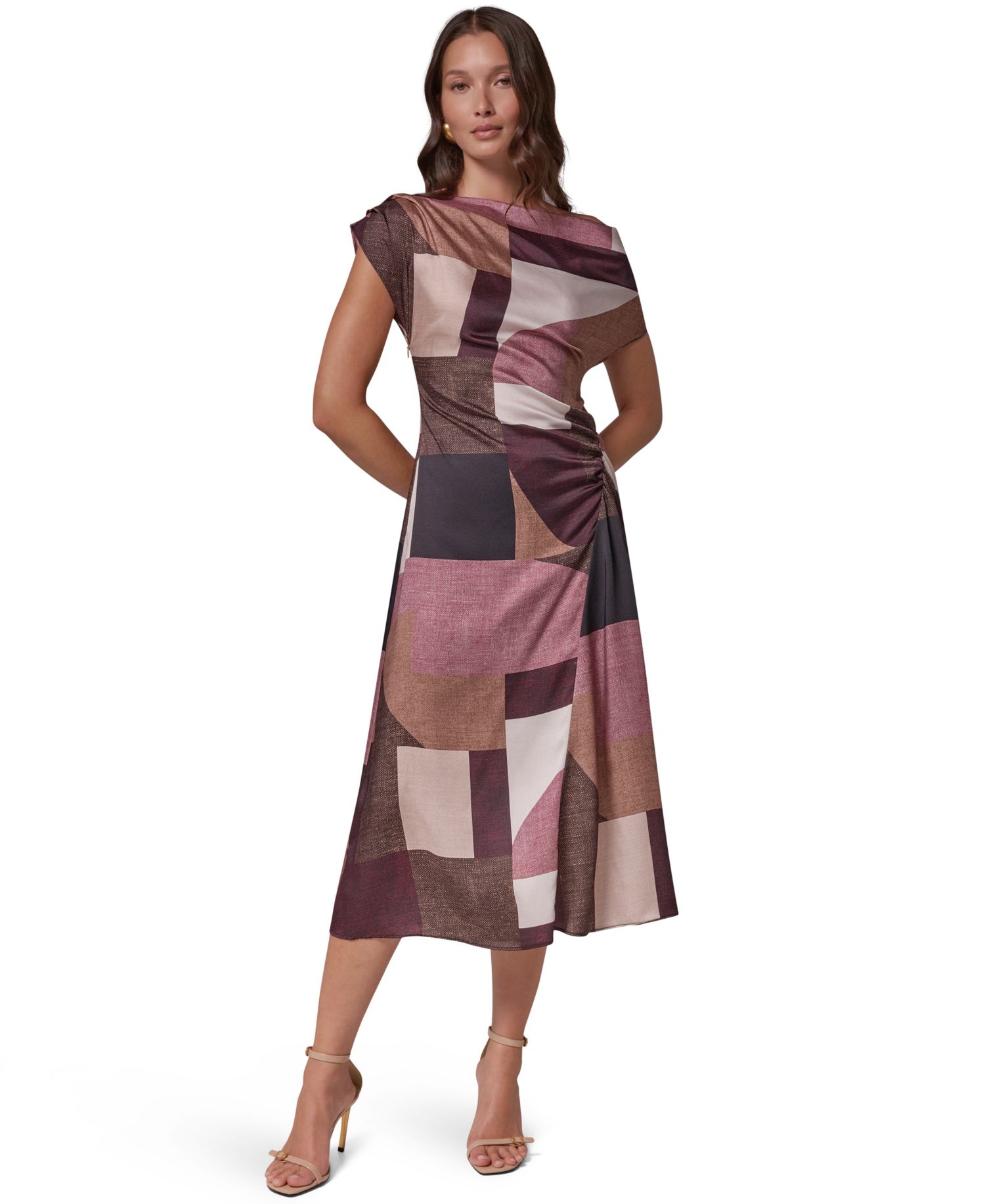 Women's Off-the-Shoulder Asymmetrical Midi Dress