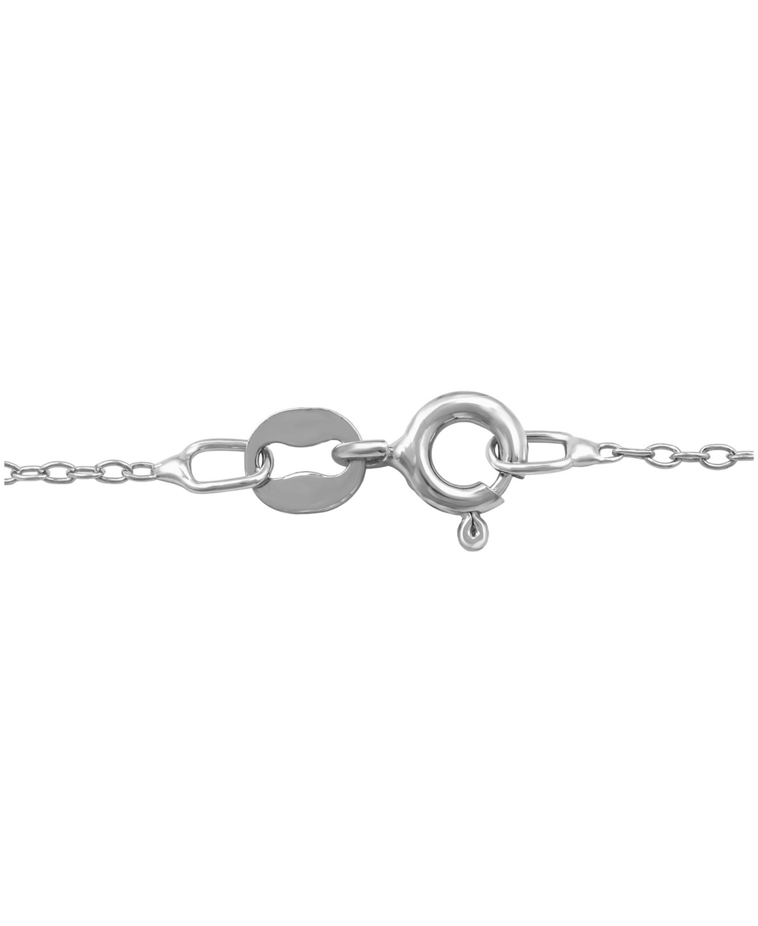 Diamond R Initial 18" Pendant Necklace (1/10 ct. t.w.) in Sterling Silver