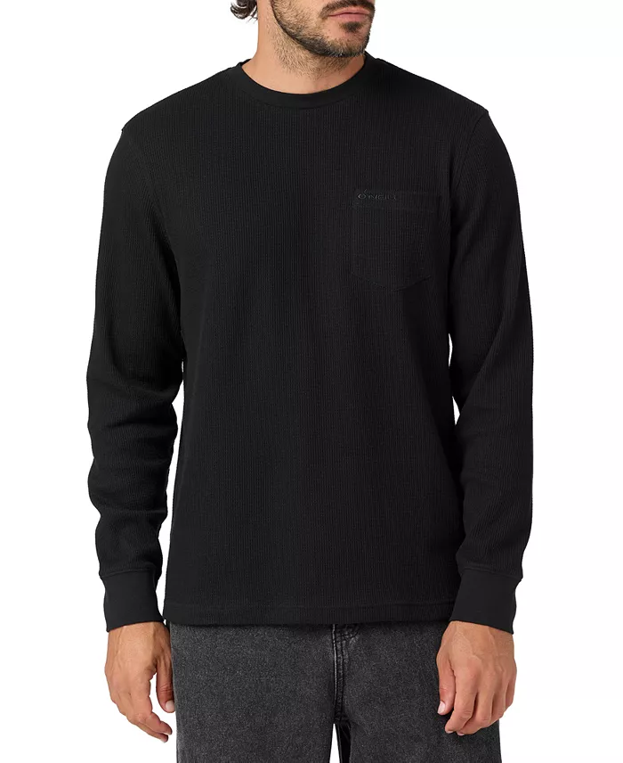 Men's Overland Thermal Waffle-Knit Long-Sleeve Crewneck Shirt