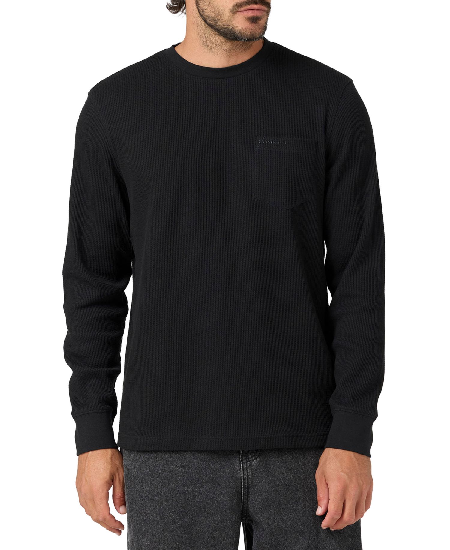 Men's Overland Thermal Waffle-Knit Long-Sleeve Crewneck Shirt