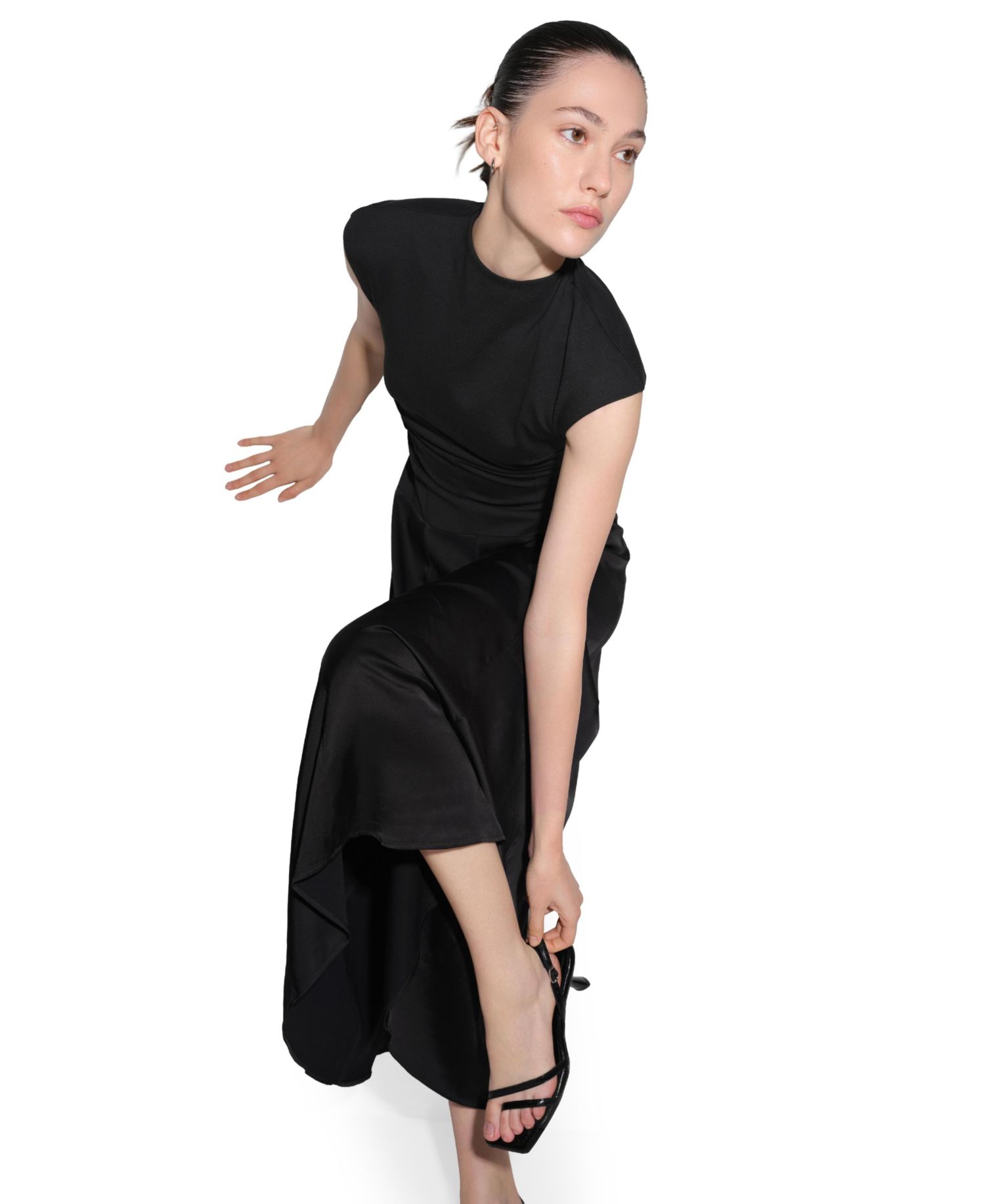Women's Haru High-Neck Drop-Waist Maxi Dress