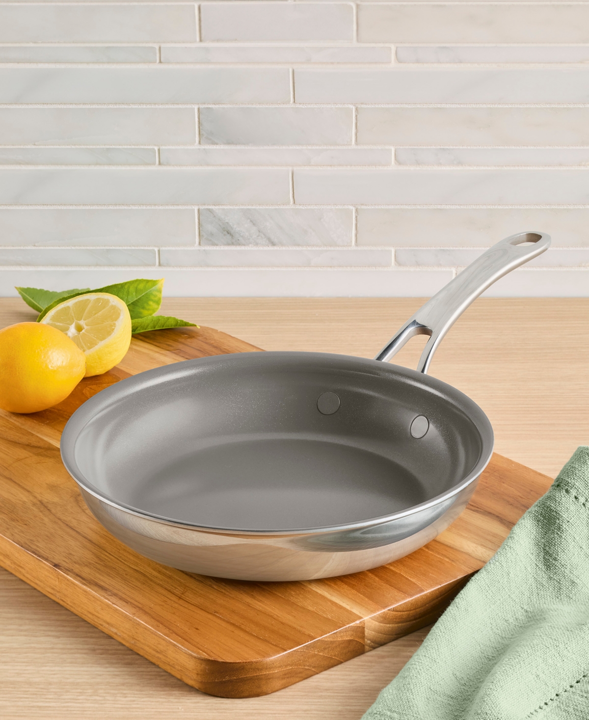 Anolon EverLast Clad Stainless Steel Ceramic Nonstick 8.5" Open Skillet
