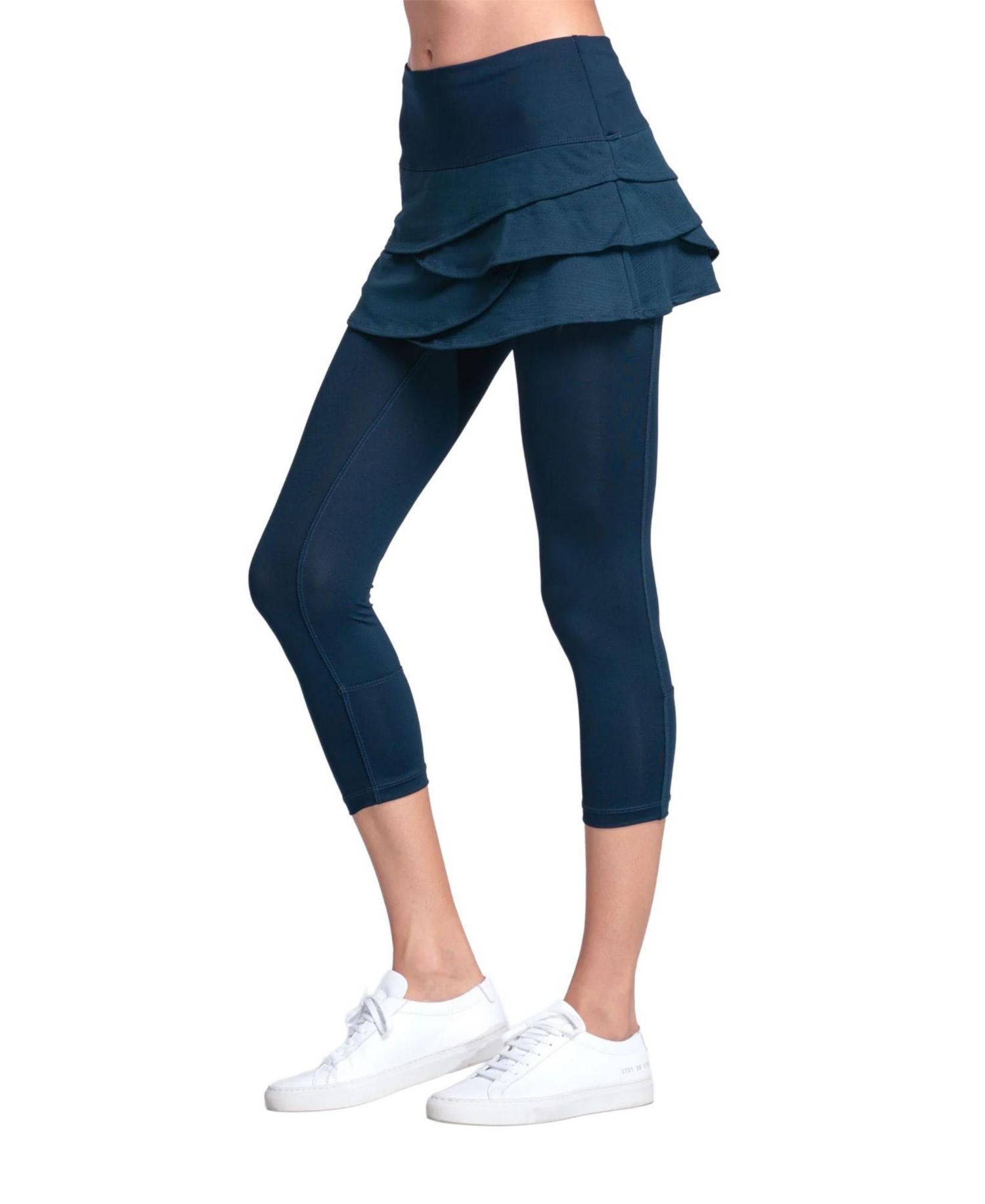 Women's High-Waisted Scallop Capris Skirt
