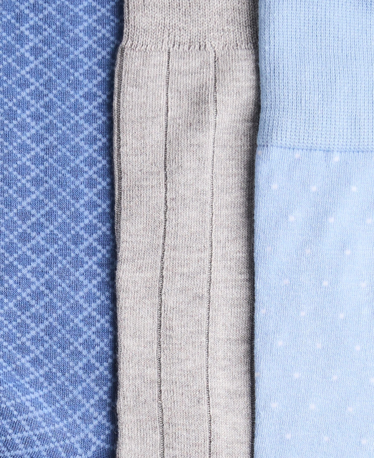 Perry Ellis Portfolio Men's Fine Pindot Mix Crew Socks, 3-Pack