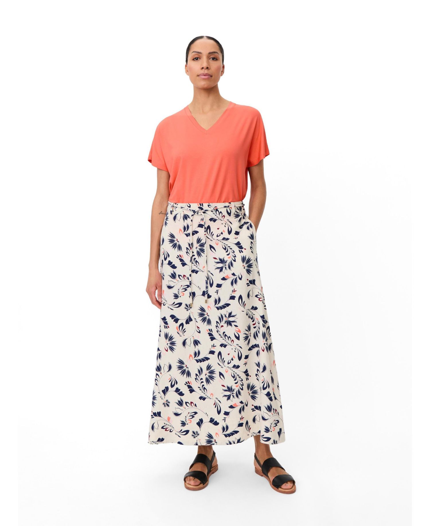 Women's Masolenith Floral A-Line Maxi Skirt
