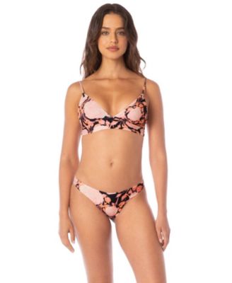 Women's Rose Petals Copilot Longline Reversible V-Neck Bikini Top