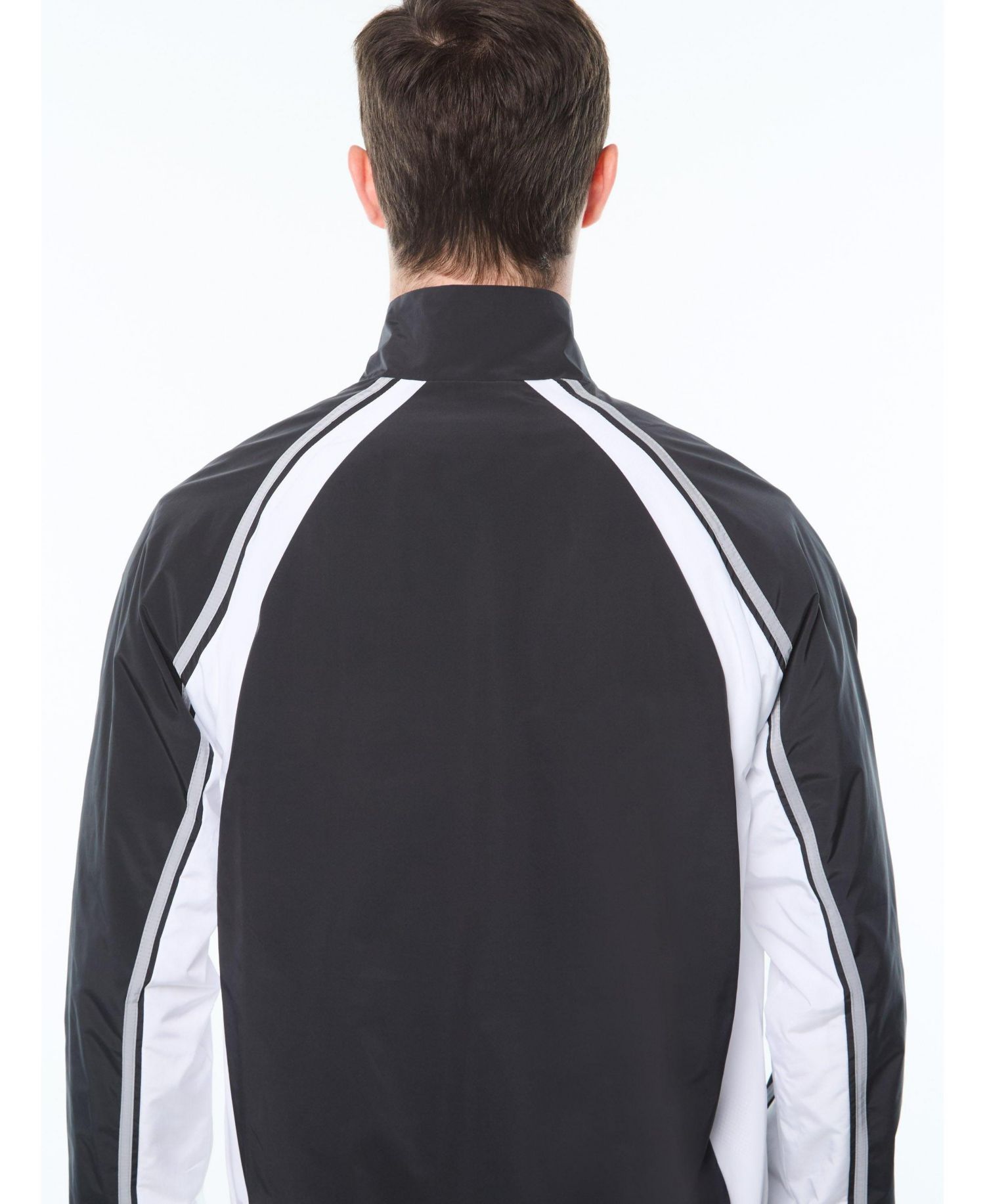 Men's Fico Contrast-Color Panels Raglan-Sleeve Track Jacket