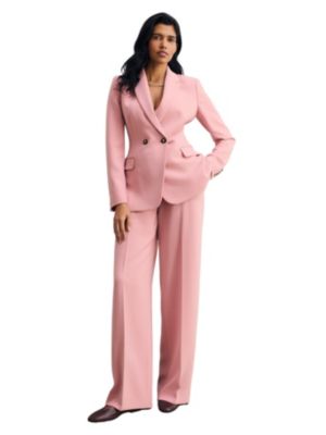 Women's Knighton Doppio Double-Breasted Crepe Longline Blazer
