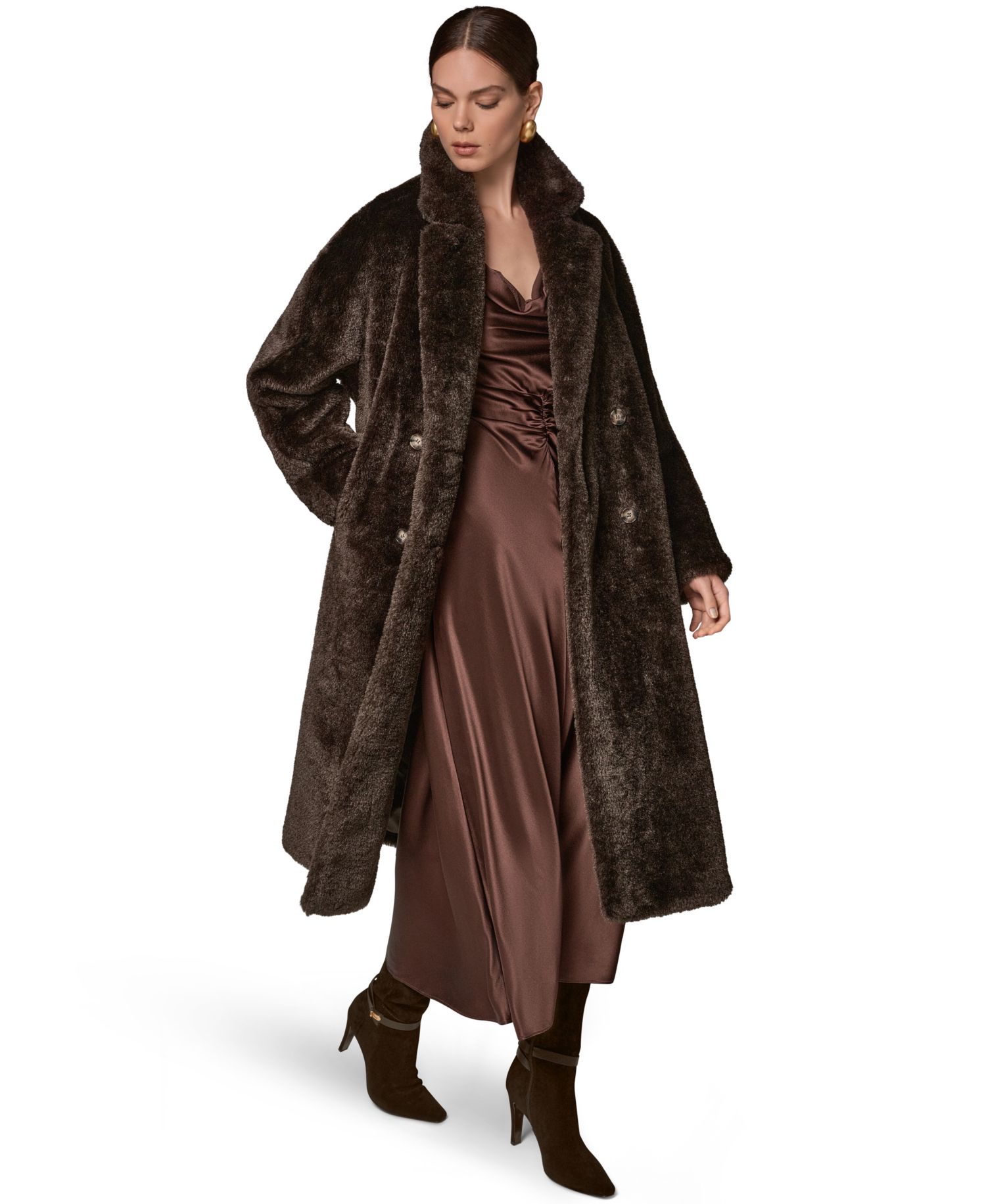 Women's Double-Breasted Long Coat