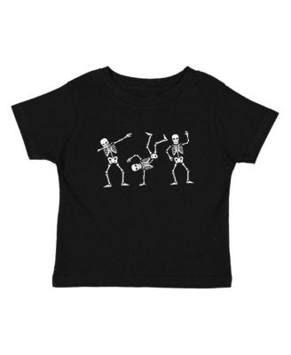 Little Boys Glow In The Dark Silly Skelly Halloween Short Sleeve T-Shirt