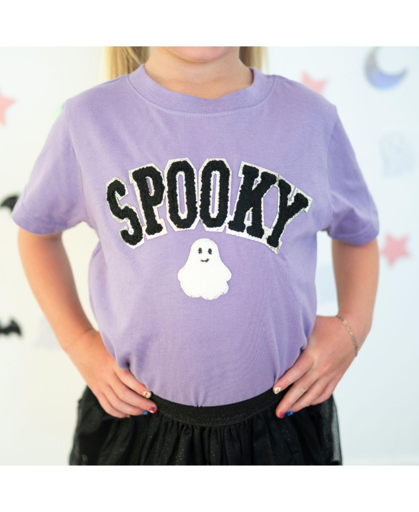 Футболка Sweet Wink Spooky Ghost Patch Halloween Short Sleeve для девочек — фото 3