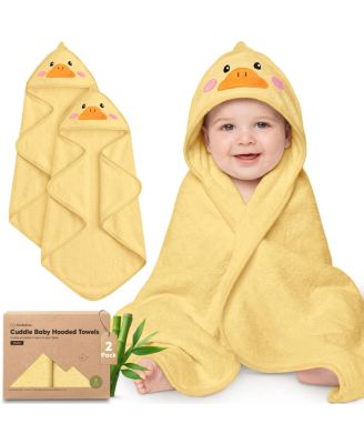 Cuddle Baby Hooded Towel, 2-Pack Baby Bath Towel, Hooded Baby Towels, Baby Beach Towel for Newborn, Kids