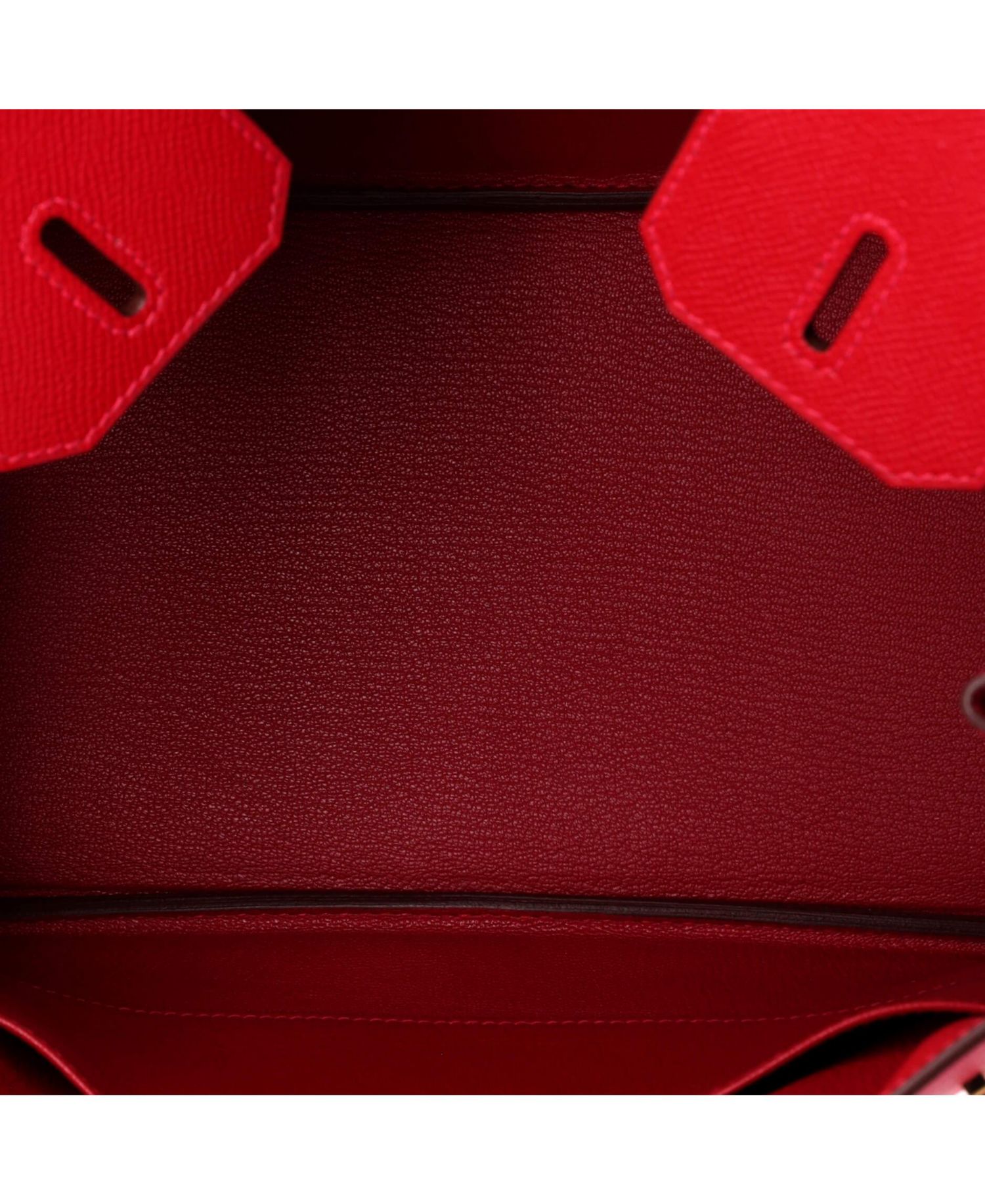 Pre-Owned Hermes Birkin 30 Handbag Red Epsom with Gold Hardware
