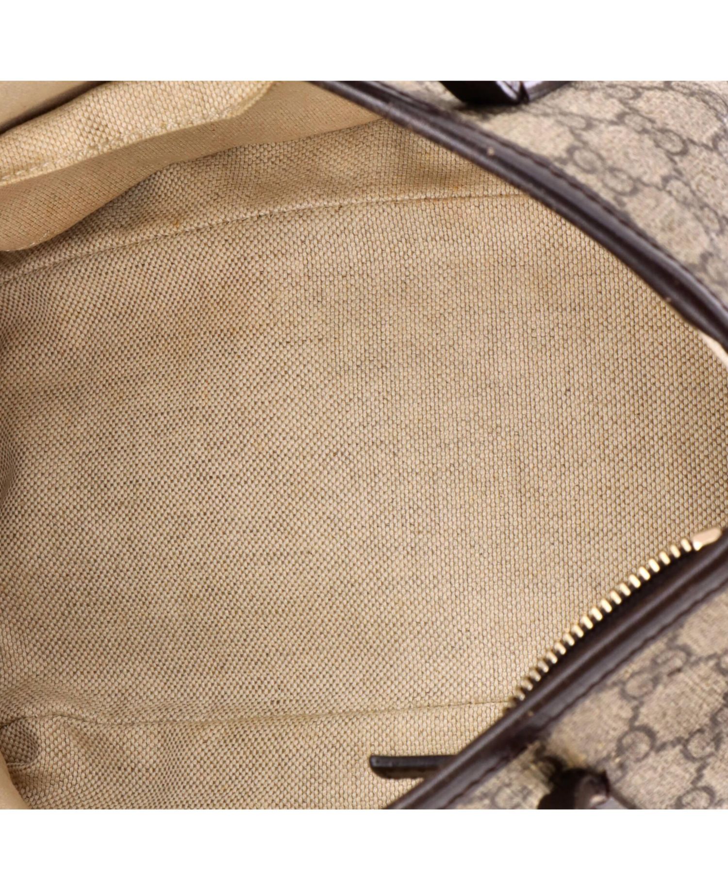 Small Convertible Zip Tote GG Coated Canvas with Leather