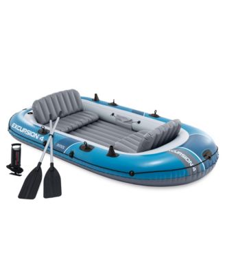 66325EP Excursion 5 Inflatable Boat Set with 54" Oars, Pump, and Rod Holders