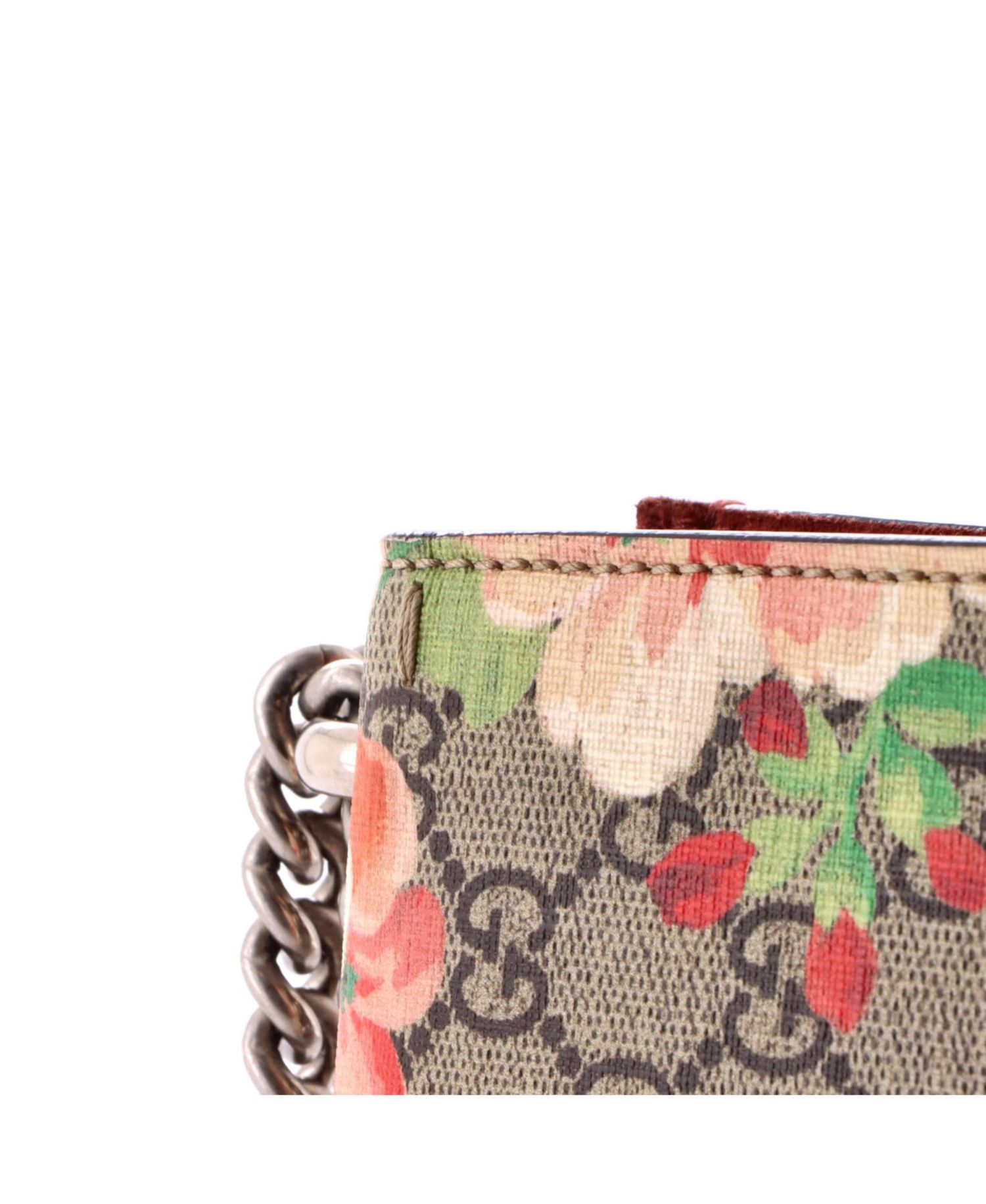 Mini Dionysus Bag Blooms Print GG Coated Canvas