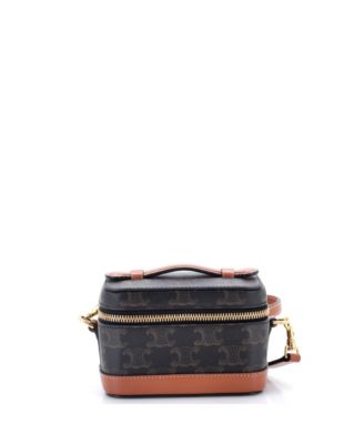 Mini Top Handle Convertible Vanity Case Triomphe Coated Canvas
