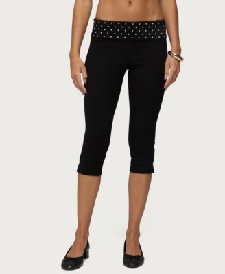 Women's Genni Low-Rise Polka-Dot Capri Pants