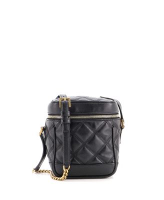 80's Vanity Bag Quilted Leather