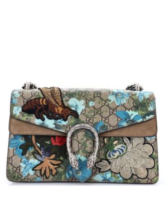 Small Dionysus Bag Embroidered Printed GG Coated Canvas