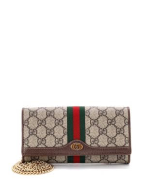 Ophidia Chain Wallet GG Coated Canvas