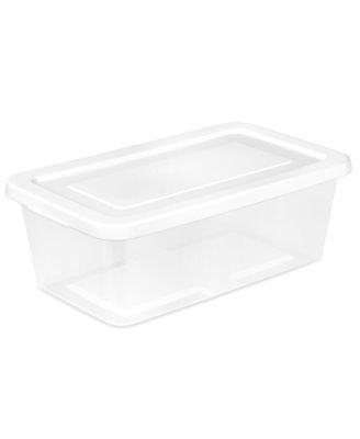 6 Qt Storage Box, Stackable Plastic Container, Home Organizer, 36 Pack
