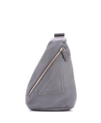 Triangle Logo Sling Bag Leather