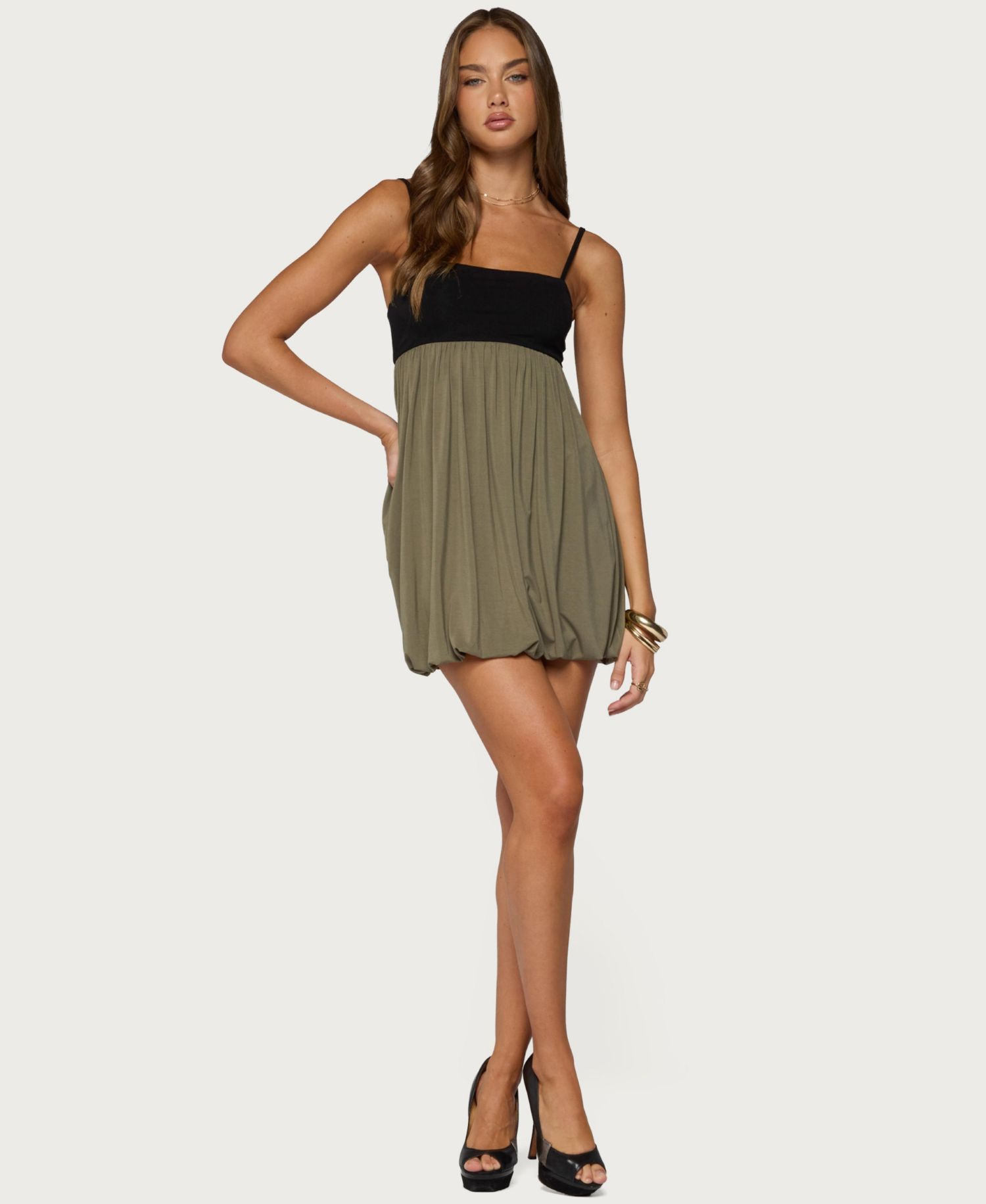 Women's Jonna Square-Neck Sleeveless Bubble Mini Dress