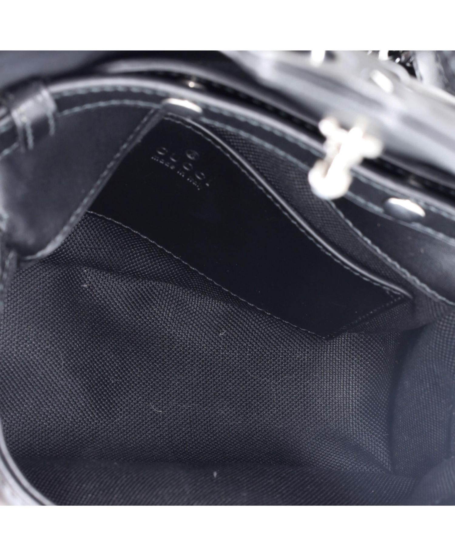 Mini GG Marmont Monochrome Top Handle Flap Bag Matelasse Leather