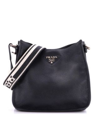 Medium Logo Strap Hobo Leather