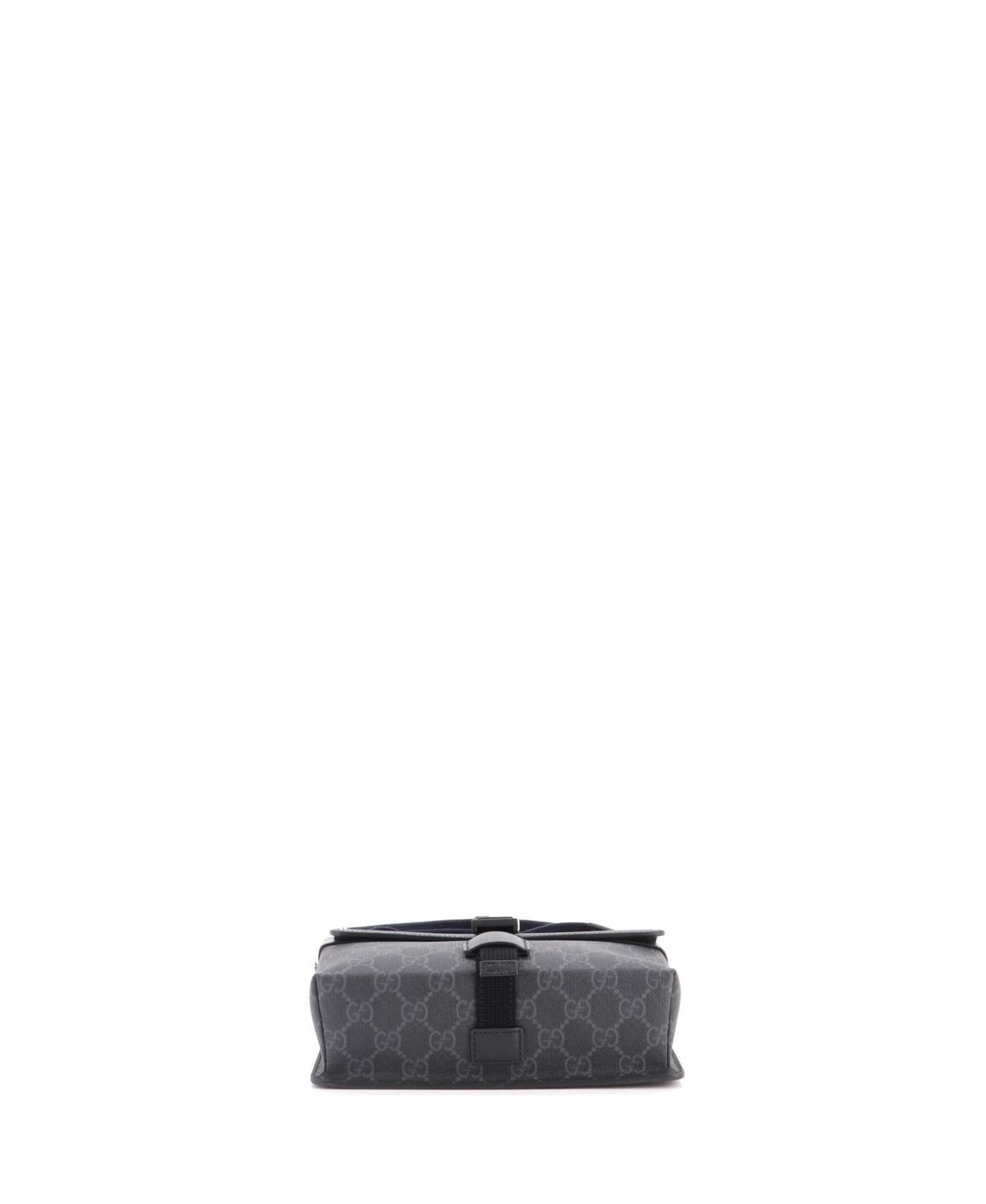 Mini Front Buckle Web Messenger Bag GG Coated Canvas