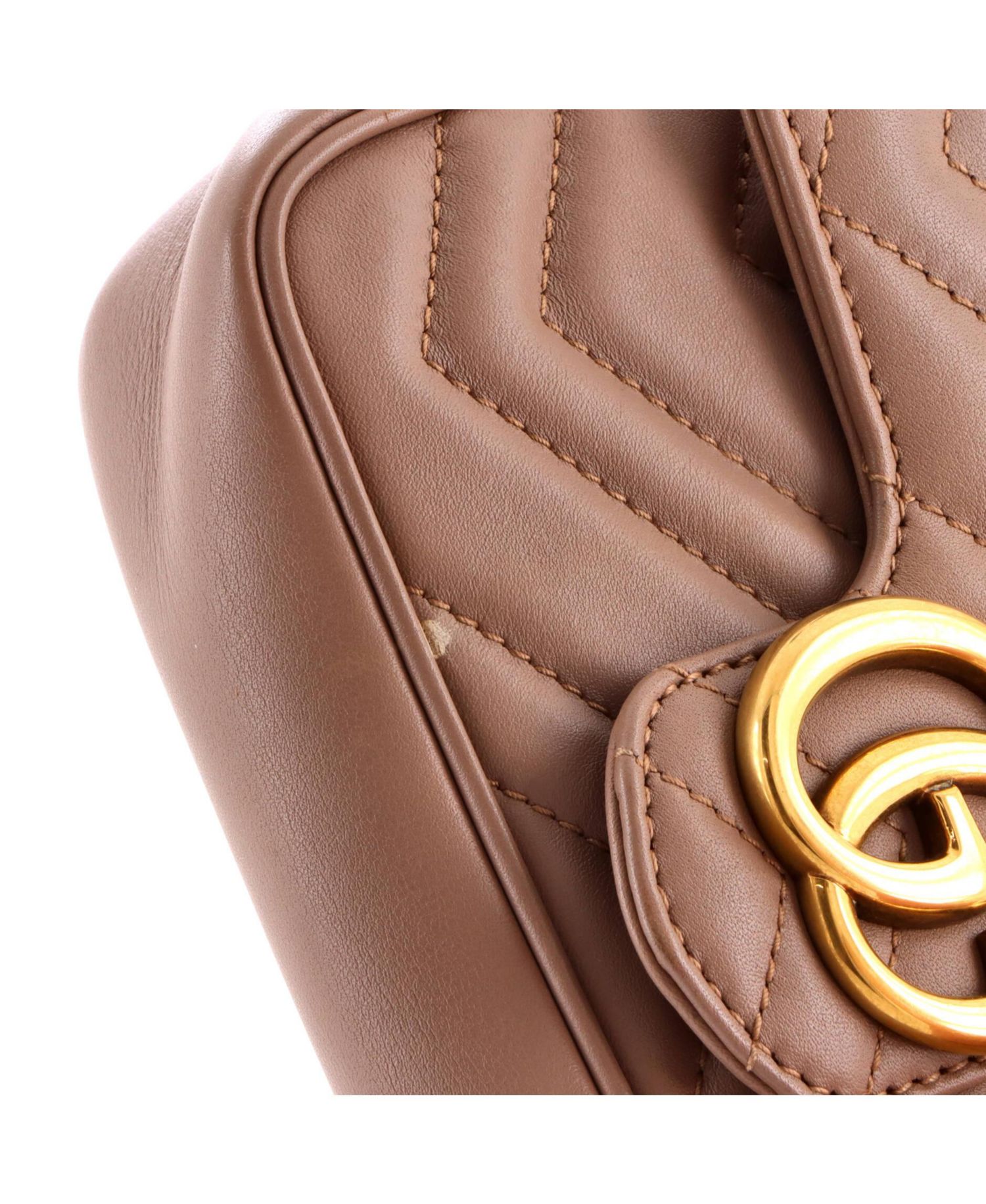 Super Mini GG Marmont Flap Bag Matelasse Leather